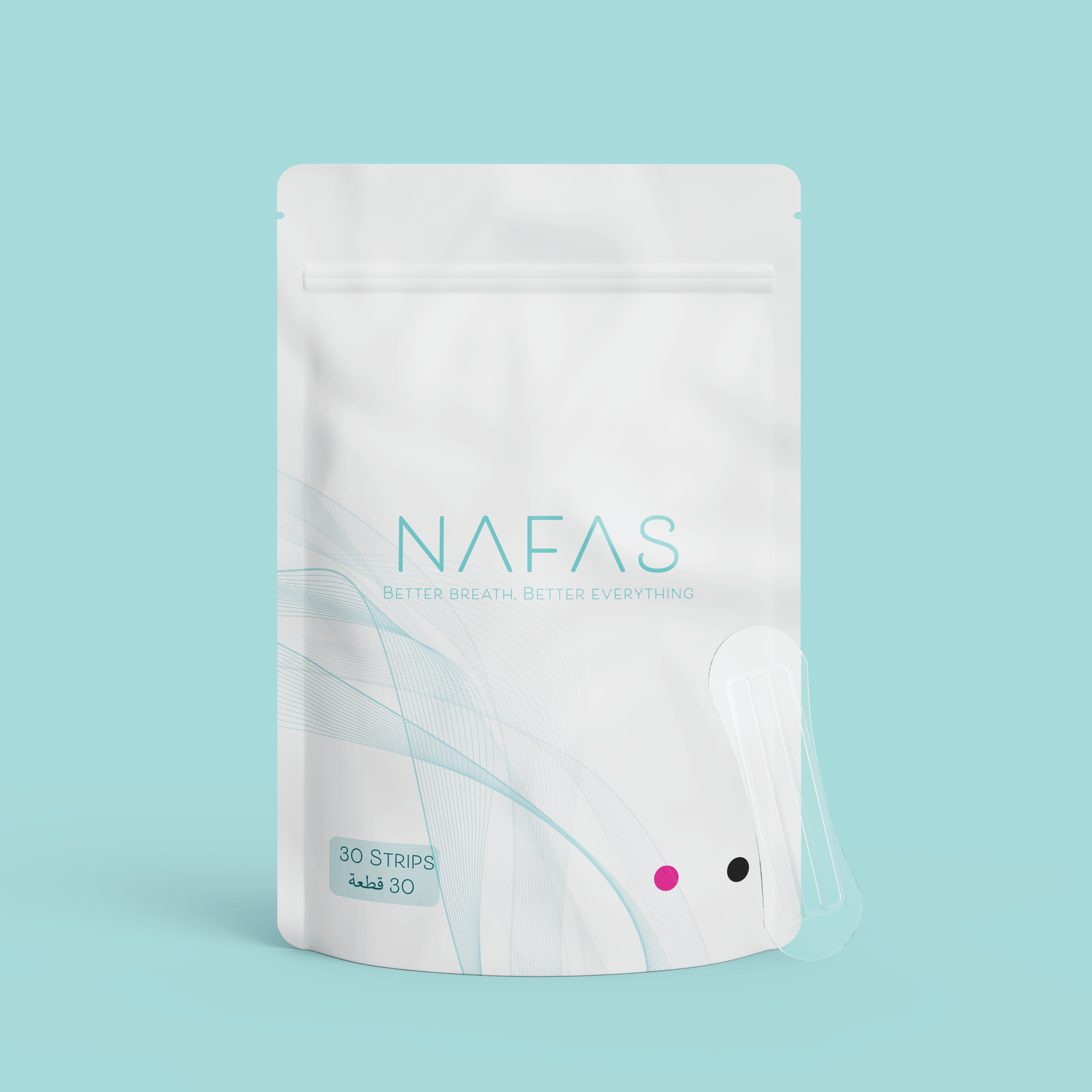 لصقات التنفس نفس الكلاسيكية الشفافة - 30 قطعة